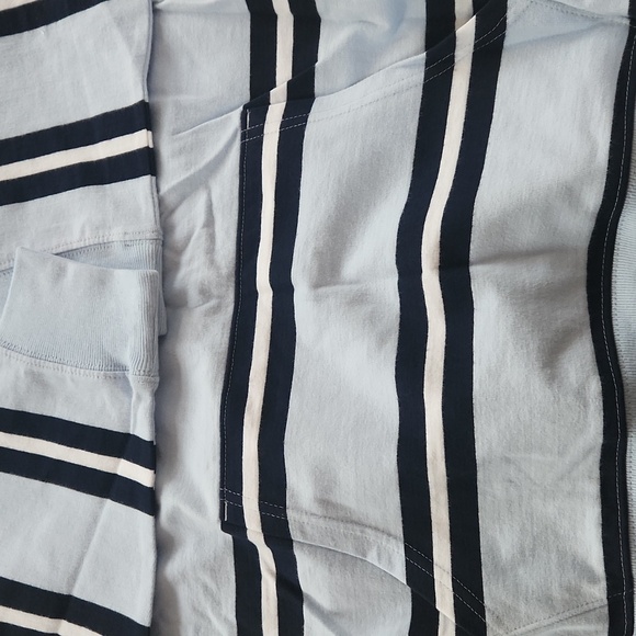 Old NAVY Classic Striped Blue and Black Men's Hoodie Large - Picture 16 of 17